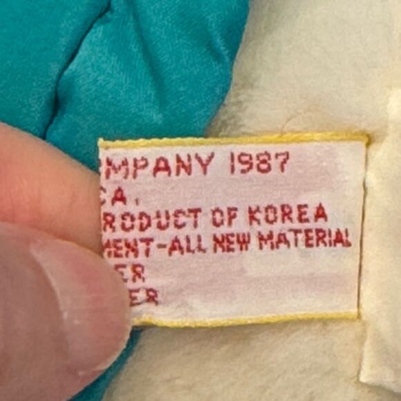 Cozy Skiing Bear Plush Toy - White and Teal - Picture 9 of 9